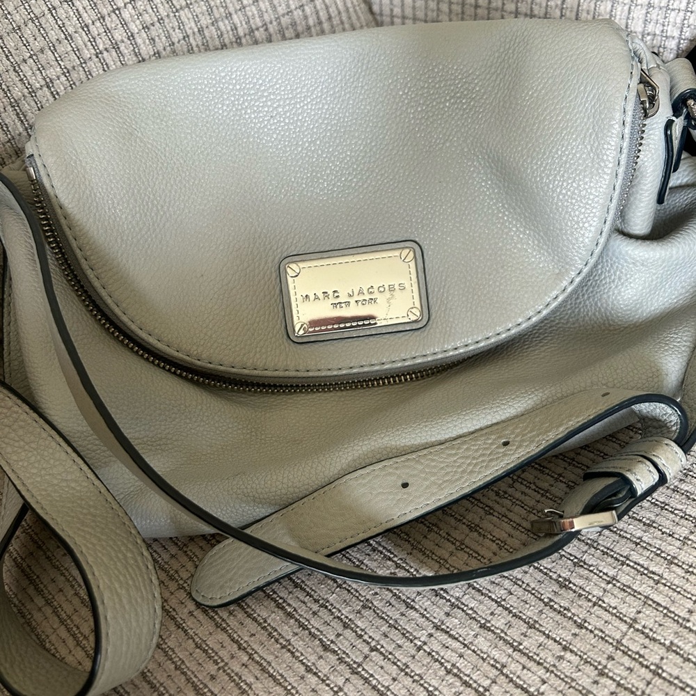 Marc Jacobs Gray Saddle Crossbody Bag